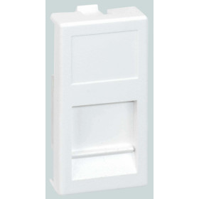 Simon Connect Алюминий Адаптер на 1 RJ45 CJ545U(FM), CJ546U(FM), шторка, 22,5х45мм