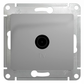Systeme Electric Glossa Алюминий Розетка TV проходная 4DB