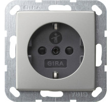 Gira S-55 Розетка с/з и с затвором (shutter) и символом