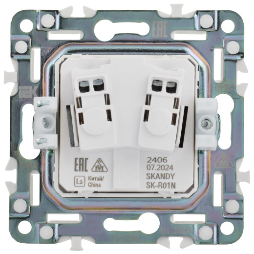 SKANDY Роз. без з/к с з/ш 10А SK-R01N никель IEK