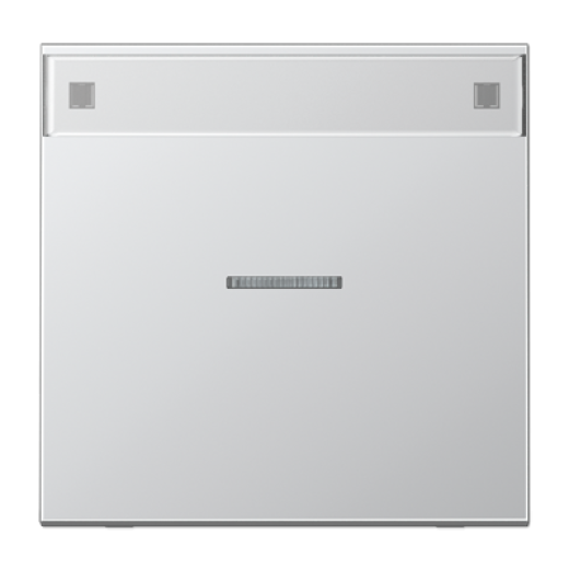 Клавиша для контрольного выключателя с подсветкой, с полем для надписи, алюминий