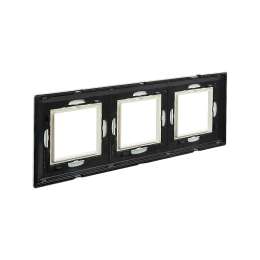 Рамка из металла 3 поста (6 мод.), Avanti, белая