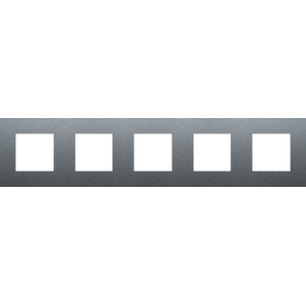 Niko Pure Металл Свинцово-серый Рамка на 5 постов
