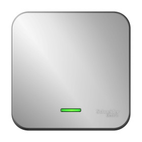 Systeme Electric Blanca наруж Алюминий Переключатель 1-клавишный с подсветкой 10А, 250B, изолир. пластина