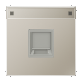 JUNG Плата (фиксация защёлкиванием) с полем для надписи для одного модуля металл нержавеющая сталь