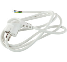 ЭРА Шнур сетевой с вилкой U-3x1,5-5m-W с заземлением 5м ПВС 3x1,5мм2 белый