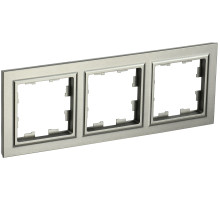 IEK BRITE BASE Шампань Рамка 3-м РУ-3-БрШ