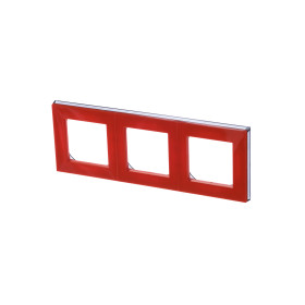 ABB EPJ Levit Оранжевый / дымчатый чёрный Рамка 3 поста