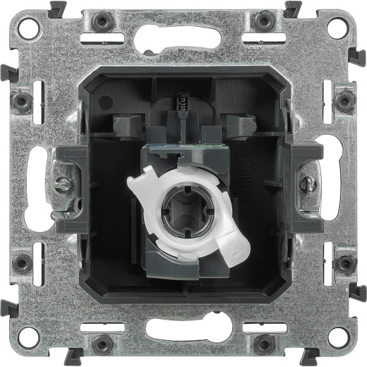 Valena ALLURE.Информационная розетка одиночная RJ45 Кат.5е UTP.С лицевой панелью.Антрацит