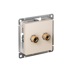 Systeme Electric AtlasDesign Беж Аудиорозетка двухместная