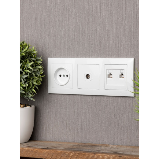 Валенсия рамка 3-местная белая EKF PROxima