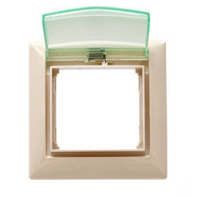 Legrand Valena DIY Слоновая кость Рамка 1-ая с прозрачной крышкой IP44 (для механизмов IP20).
