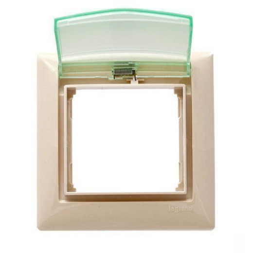 Рамка IP44 влагозащищённая c крышкой - Legrand Valena - слоновая кость