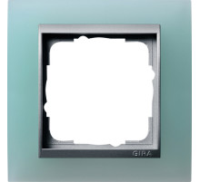 Gira Event Opaque Салатовый/Алюминий Рамка 1-ая