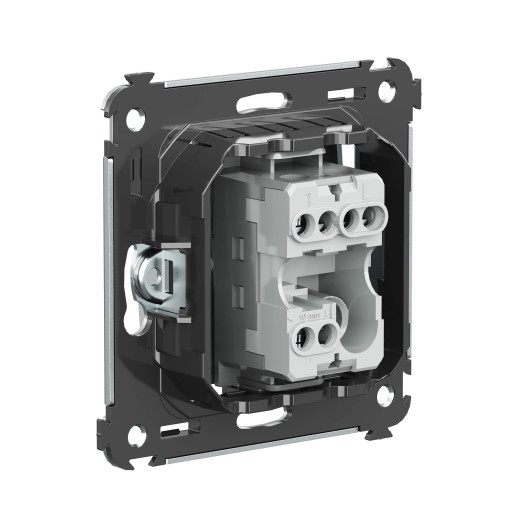 Переключатель одноклавишный в стену, Avanti, закаленная сталь