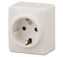 ЭРА Розетка Эксперт 11-2203-02 с заземлением 2P+E Schuko 16A-250В IP20 ОУ слоновая кость