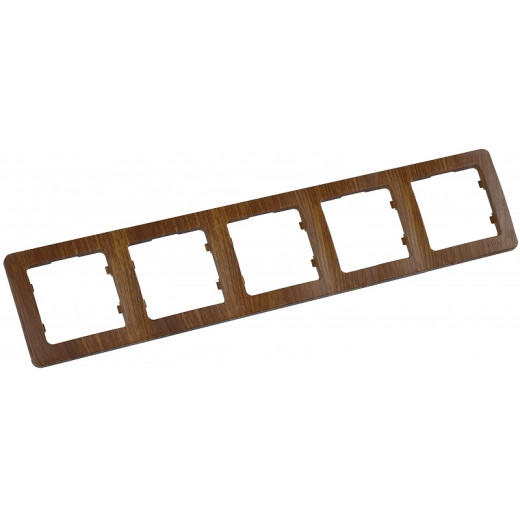 Р405-05 Рамка пятиместная, скрытой установки, цвет дуб