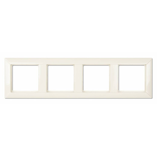 Рамка 4-поста, Eco Profi, термопласт, слоновая кость