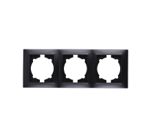 TDM Рамка 3-х постовая горизонтальная графит 