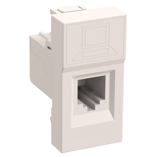РКИ-10-00-П Розетка компьютерная RJ-45 UTP кат.5e (на 1 модуль) ПРАЙМЕР белая IEK