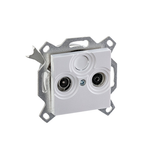 Розетка TV-R ABB Levit проходная 7дБ жемчуг