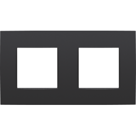 Niko Intense Черный матовый Рамка на 2 поста