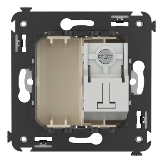 Розетка TV проходная в стену, Avanti, ванильная дымка