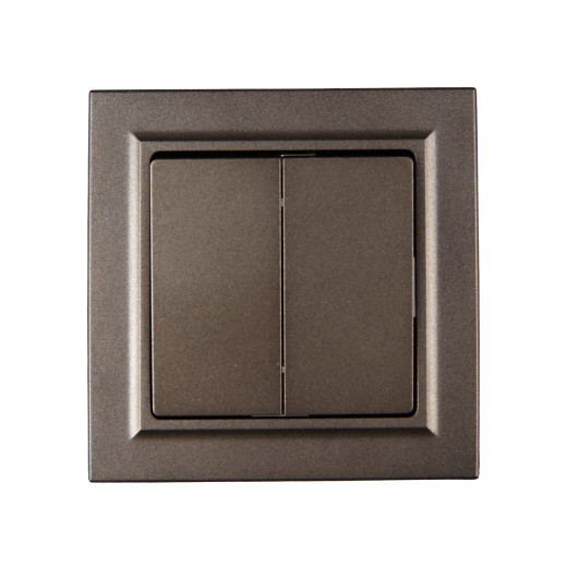 BRITE Выключ. 2-кл. 10А в сб. ВСР10-2-0-БрТБ бр. IEK