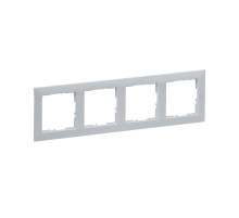 Legrand/Daccord SUNO Алюминий Рамка декоративная универсальная 4-постовая.