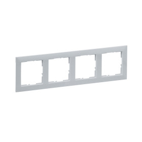 Legrand/Daccord SUNO Алюминий Рамка декоративная универсальная 4-постовая.