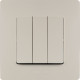 Выключатель трёхклавишный - Legrand Etika - 10А 250В винтовые зажимы - слоновая кость