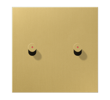 JUNG Центральная плата, 1 пост, 2 тумблера, конус с окошком металлическое исполнение латунь классик серия LS