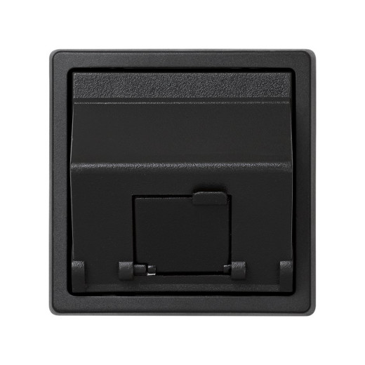 Simon 73 Графит Адаптер на 1 RJ45(12) 75528-, 75540-, 75541-, 75544-39, наклон., S73L