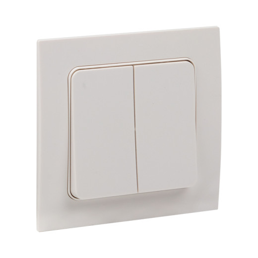 Стокгольм Выключатель 2-кл. 10А автоматические клеммы белый EKF