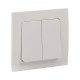 Стокгольм Выключатель 2-кл. 10А автоматические клеммы белый EKF