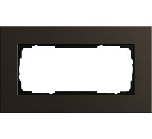 Gira ESP Коричневый анодированный алюминий Рамка 2-ая без перегородки