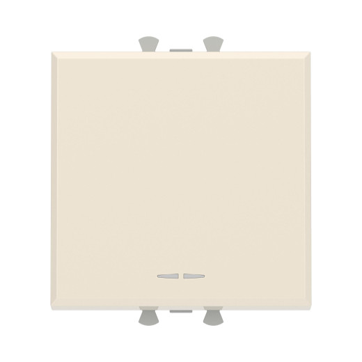 Переключатель одноклавишный модульный, Avanti, ванильная дымка, 2 модуля