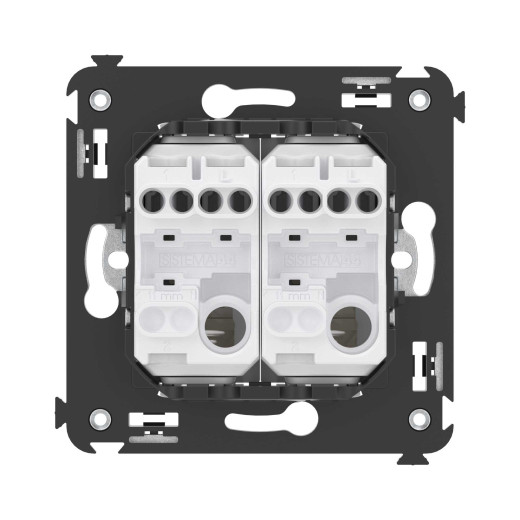 Кнопка двухклавишная в стену, Avanti, ванильная дымка