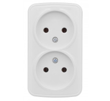 EKF Basic Минск Белый Розетка 2-я, б/з, 10А, ОП.