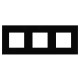Рамка 3 поста (6 мод.), Avanti, черный квадрат
