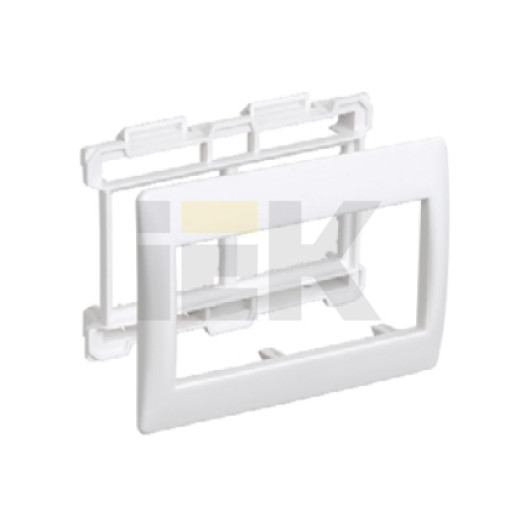 PRIMER Рамка и суппорт на 4 модуля 75мм белый IEK