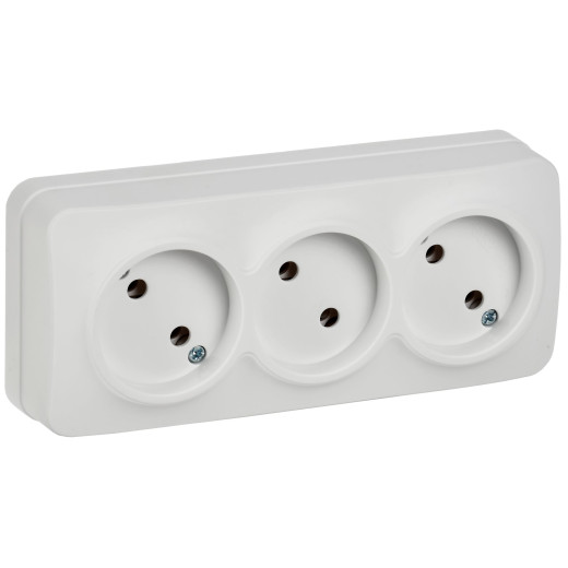 GLORY Роз. 3-я без з/к/ш о/у 10А РС23-2-ХБм бел. м. IEK