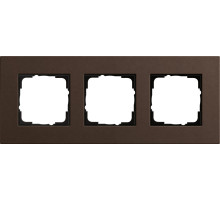 Gira ESP Lenoleum-Multiplex коричневый Рамка 3-ая