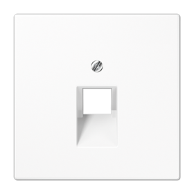 JUNG LS 990 Белая Накладка 1-ой наклонной ТЛФ/комп розетки