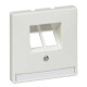 MERTEN ЦЕНТР.ПЛАТА для механизма розетки UAE, 2 поста, ПОЛ.БЕЛЫЙ, SD