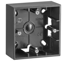 Simon 15 Графит Коробка 1-ая для наружного монтажа