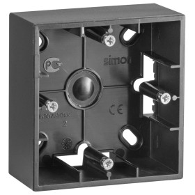 Simon 15 Графит Коробка 1-ая для наружного монтажа