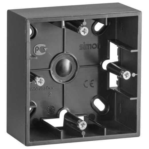 Коробка для наружного монтажа 1 пост, графит