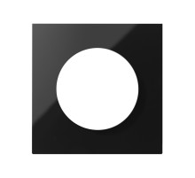 Simon 100 Черный глянец Накладка евро-американской розетки