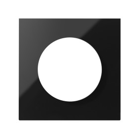 Simon 100 Черный глянец Накладка евро-американской розетки